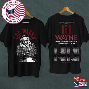 Unisex Lil Wayne Tour Rapper Shirt T-Shirt Classic 2 Sided